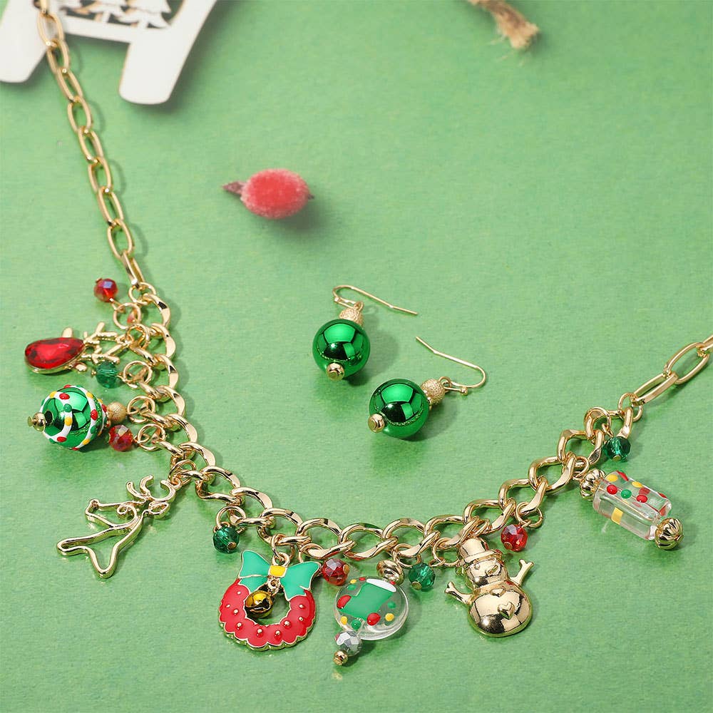 Christmas Charm Station Necklace