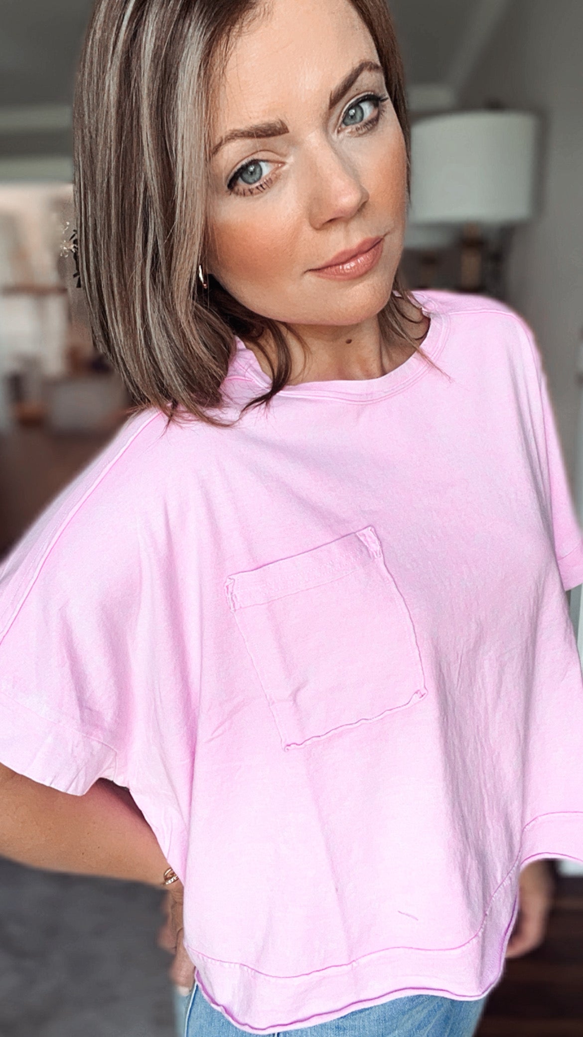 Jada Cropped Pink Top
