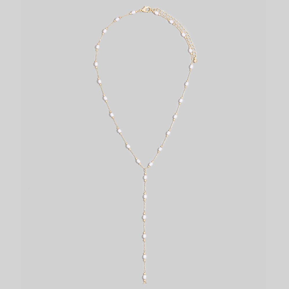 Asher Pearl Station Lariat Y-Necklace