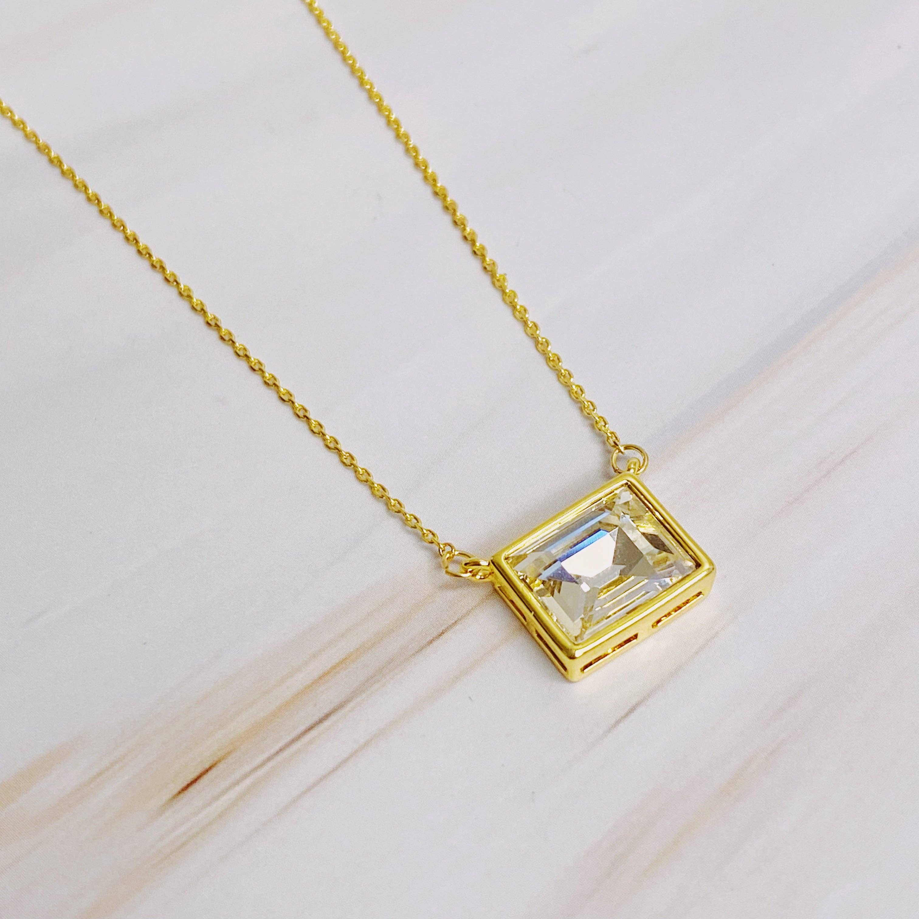 Debs Sweet Square Pendant Necklace
