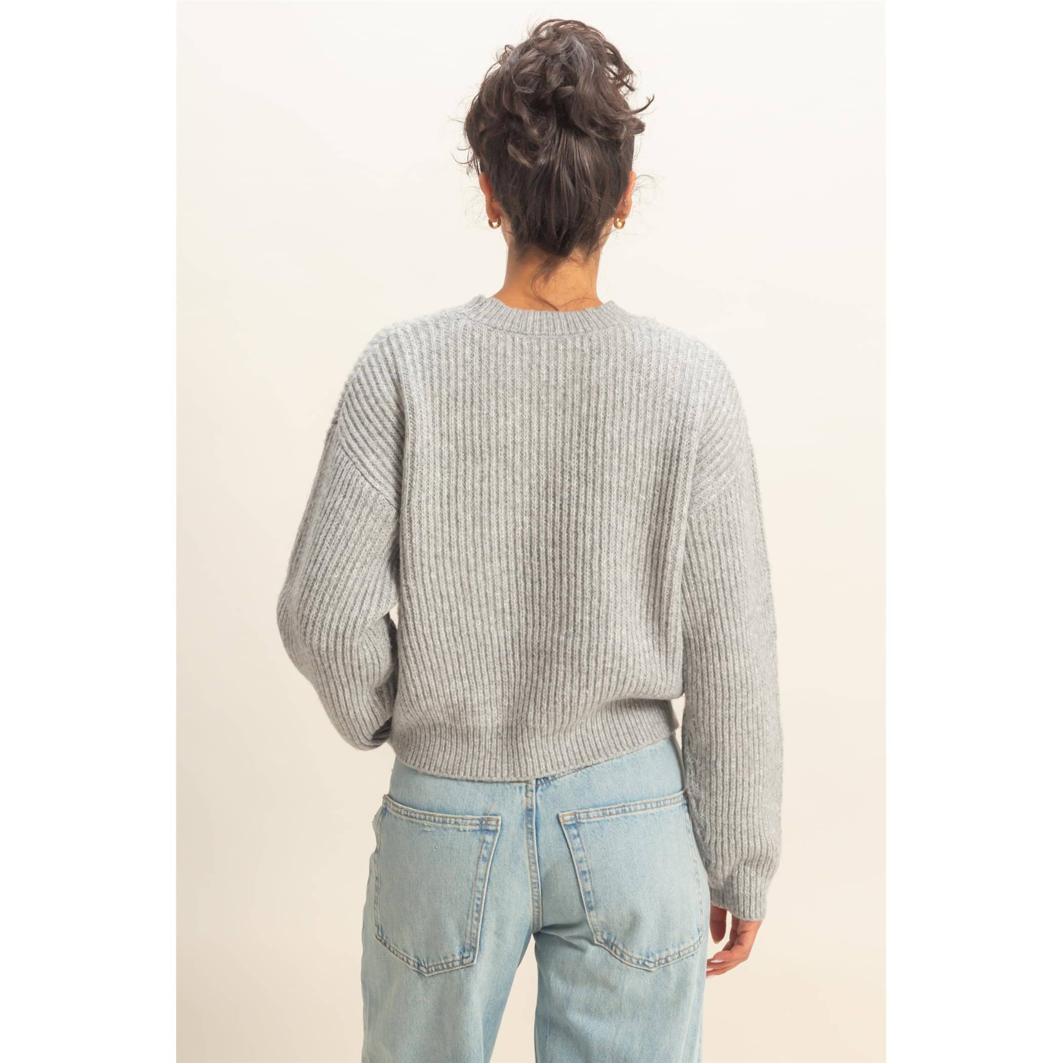 Herbie Ribbed Crew Neck Sweater