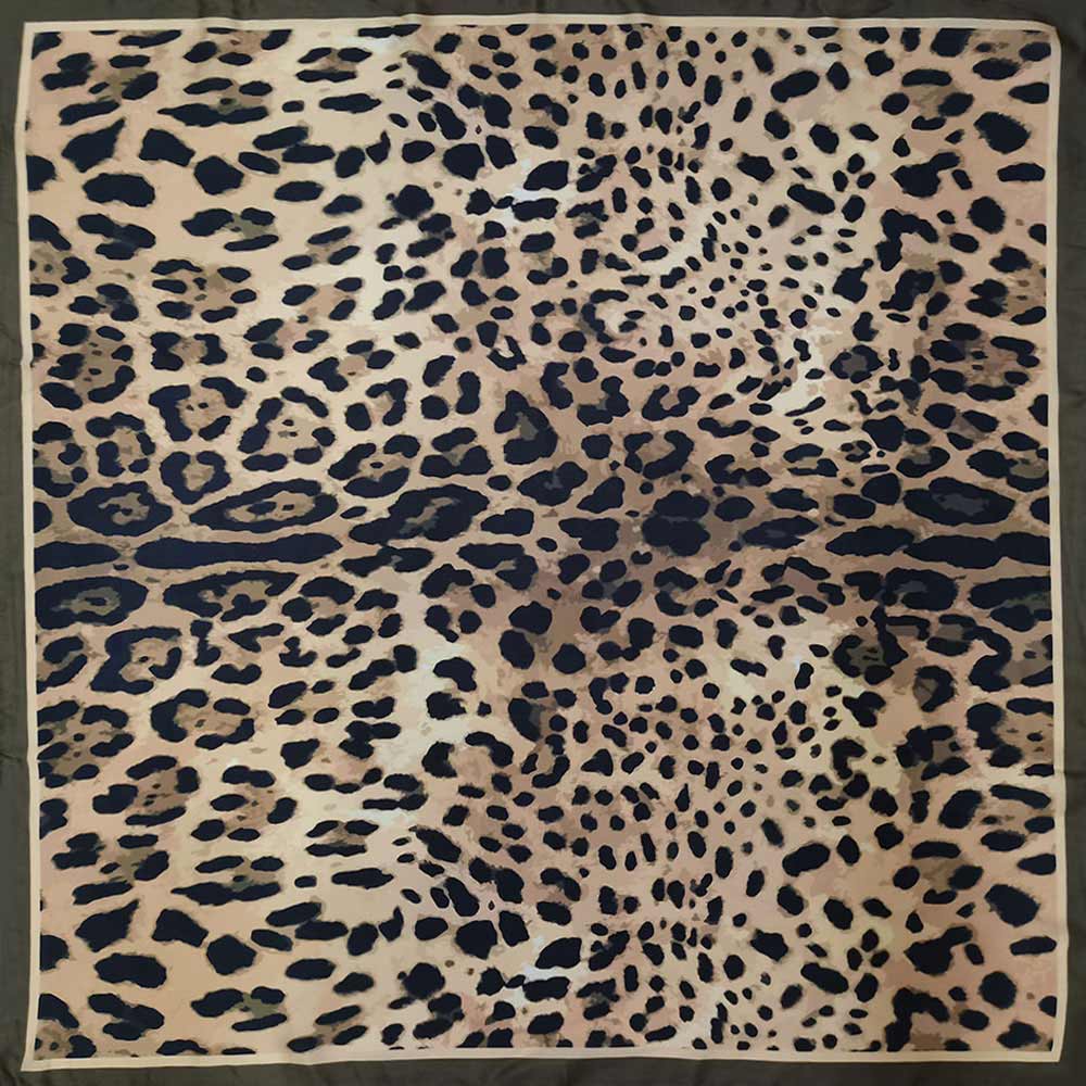 Rita Bold Leopard Print Square Scarf