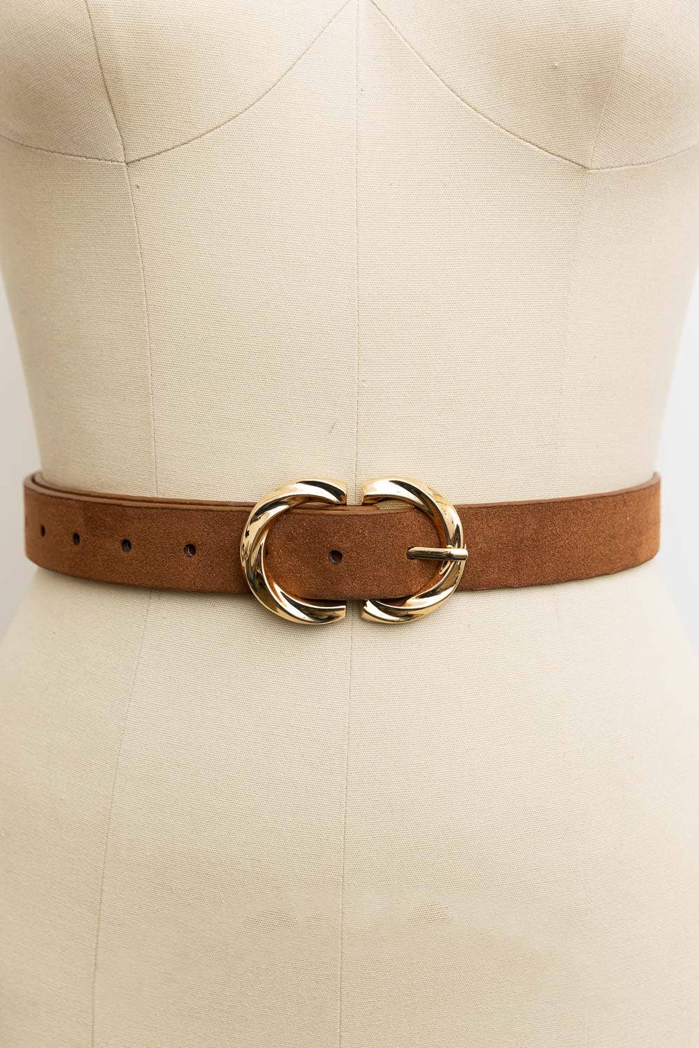 Sawyer Double C Shaped Buckle Suede Belt (2 Colors!)