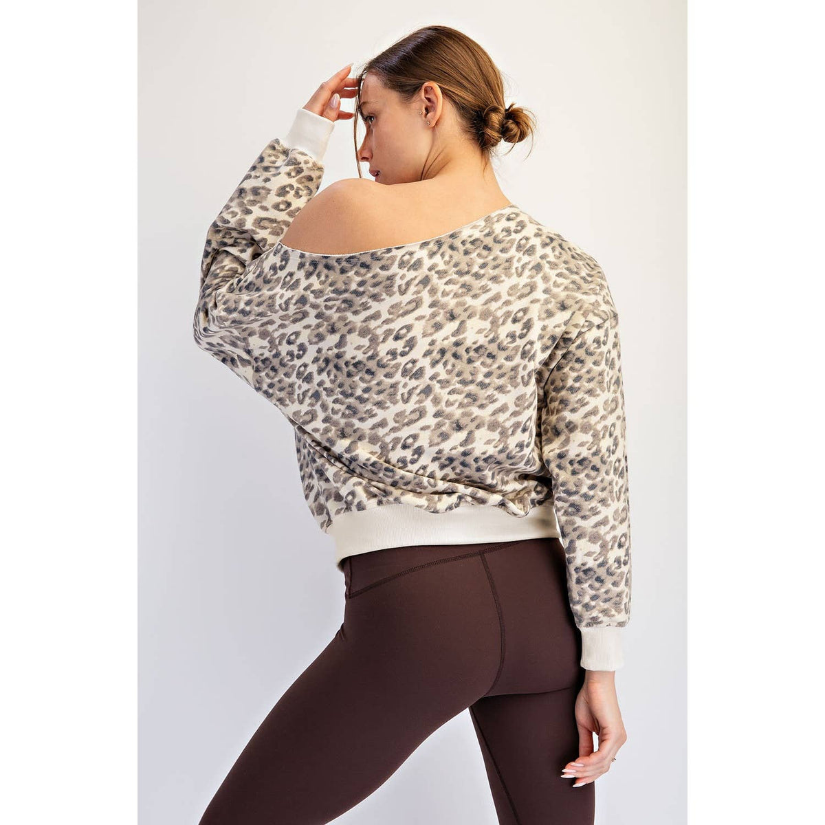 Yardly Animal Print Off Shoulder Top
