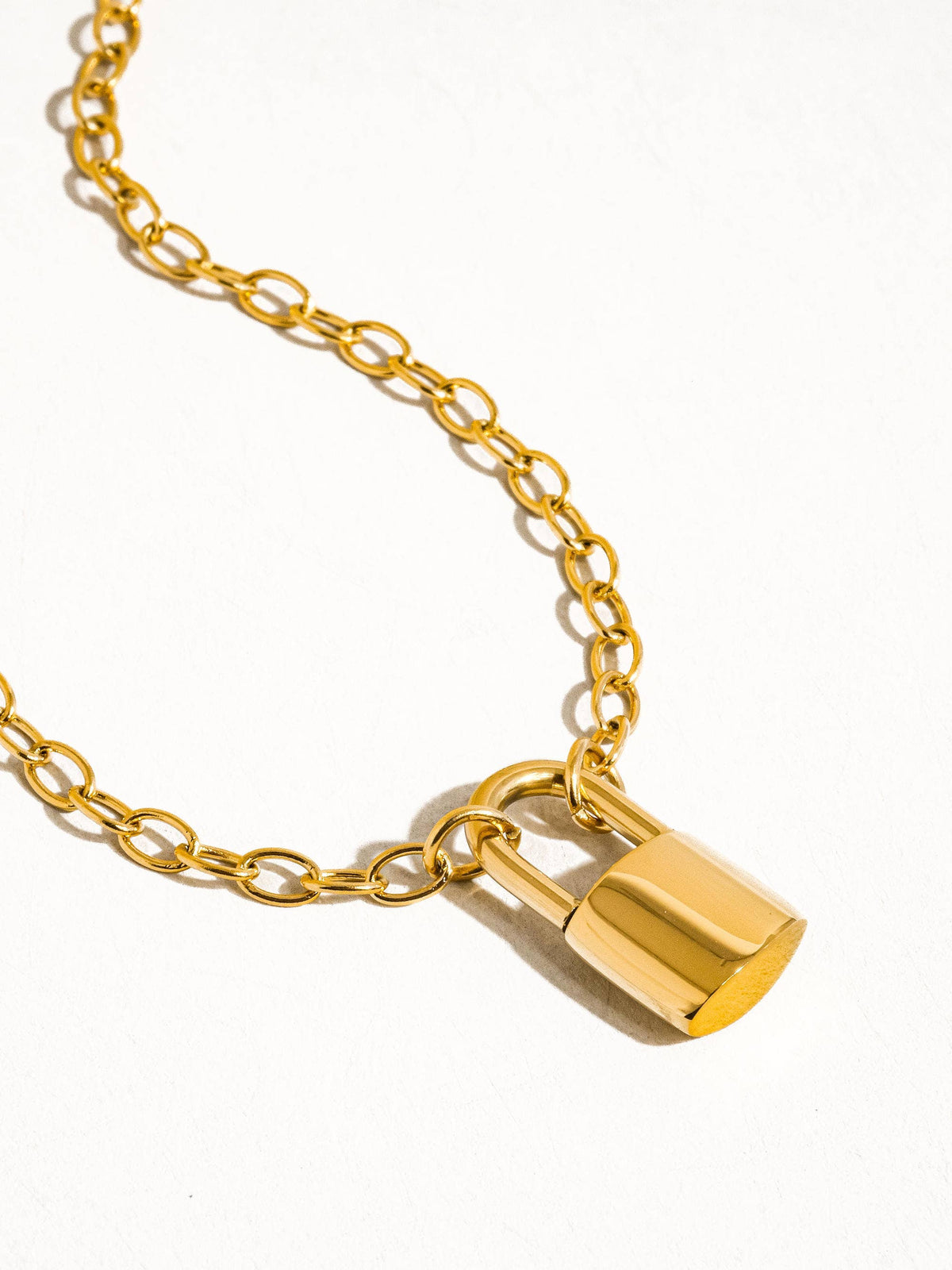 Flânerie by MAIQ Locky 18K Non-Tarnish Lock Chain Necklace