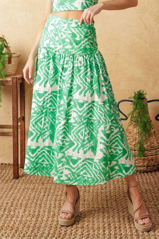 Sarnia Print Top and Skirt Set FINAL SALE