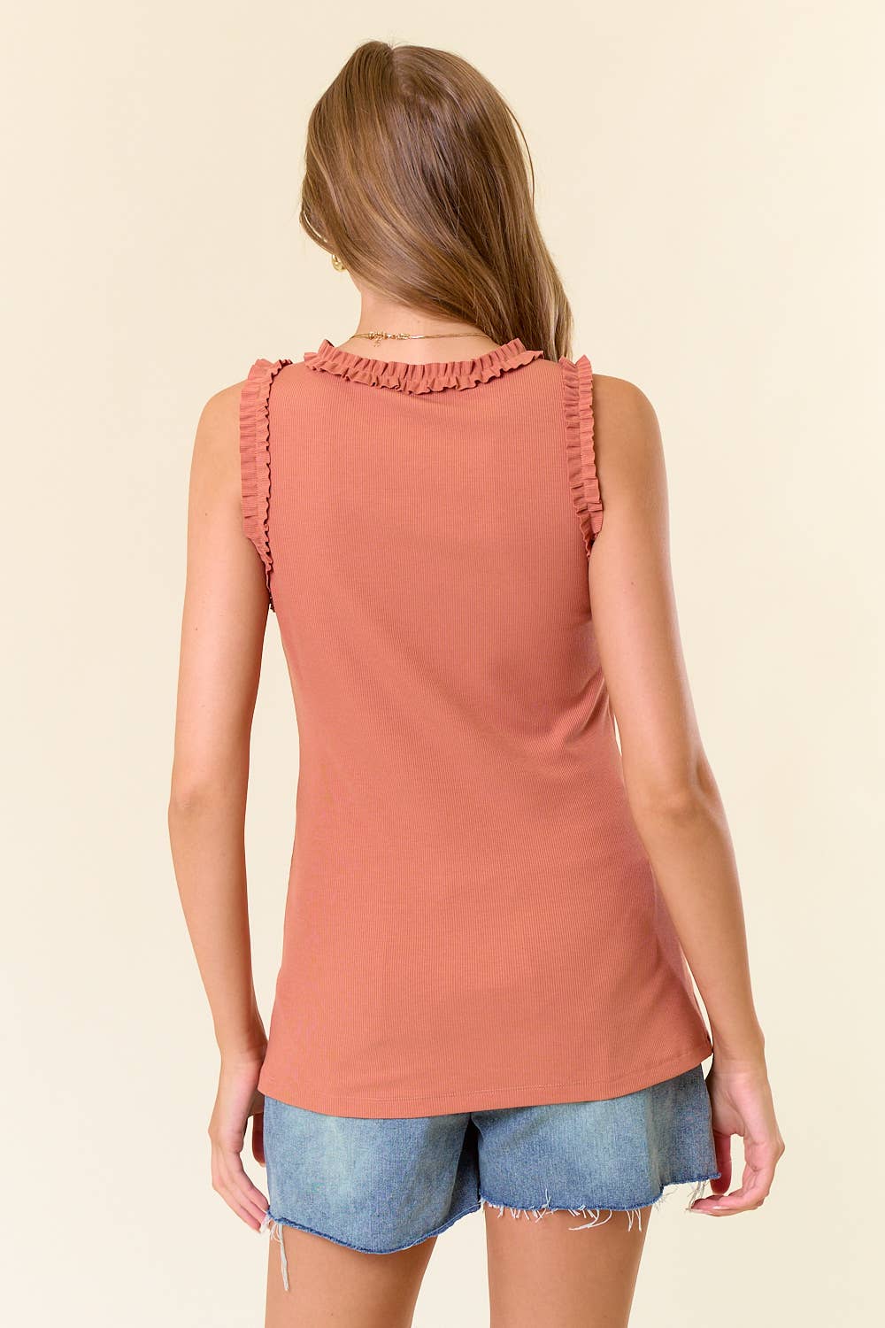 Wayne Knit Ruffle Tank