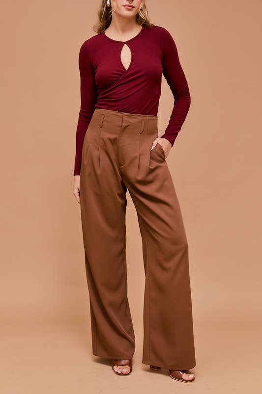 Beau High Waist Wide Leg Pants (2 Colors!) FINAL SALE