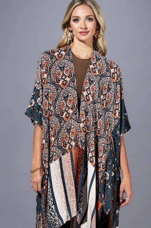 Sweeney Vintage Inspired Paisley Kimono
