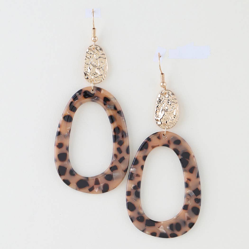 Villa Leopard Gold Drop Earrings