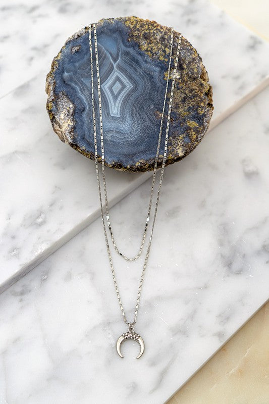 Mixen Crescent Charm Necklace (2 Colors!) FINAL SALE