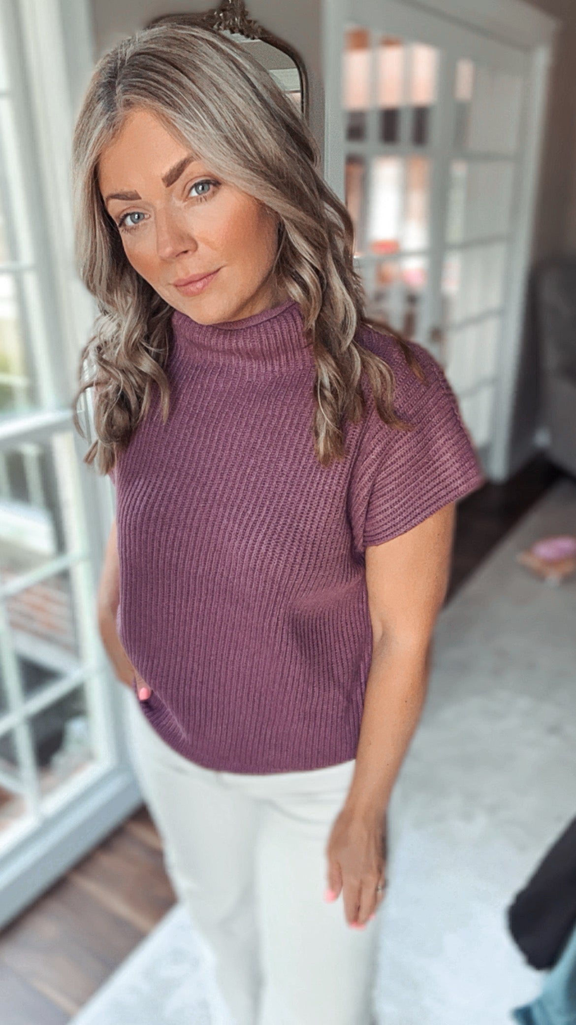 Tiffany Mock Knit Top