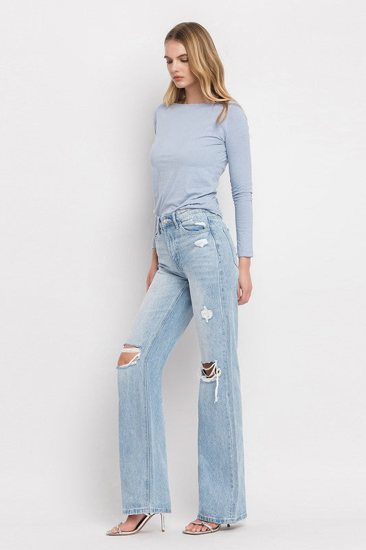 VERVET Sunny Straight Leg Distressed Jeans FINAL SALE