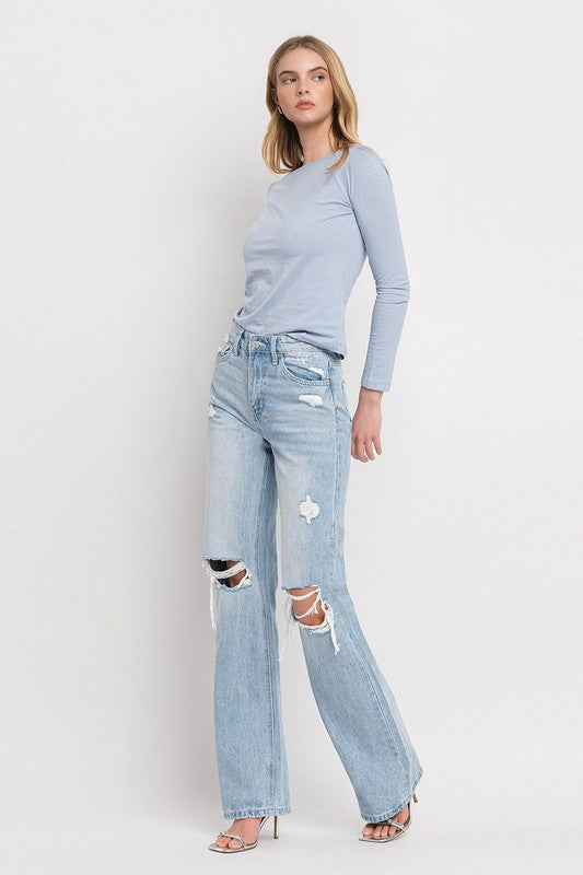 VERVET Sunny Straight Leg Distressed Jeans FINAL SALE