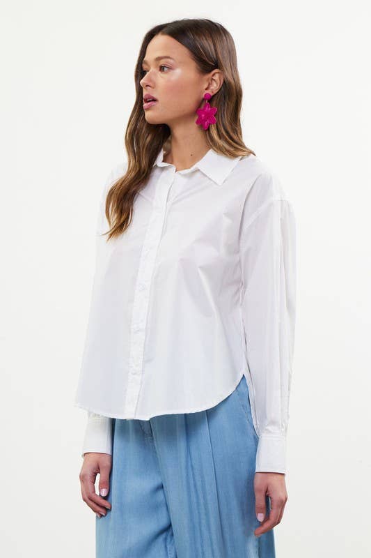 Britt Poplin Long Sleeve Shirt