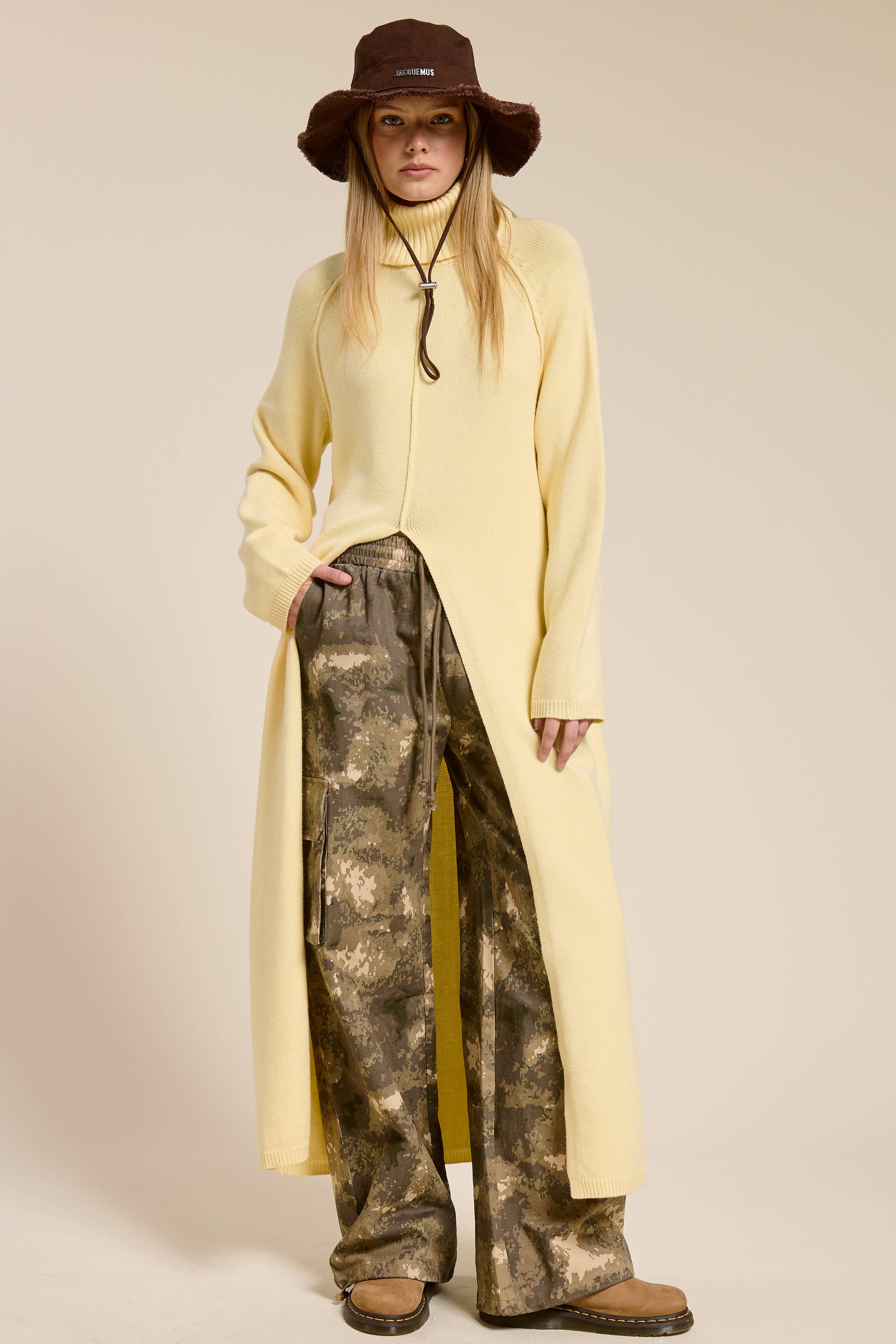 Vale Ribbed Turtleneck Tunic Sweater