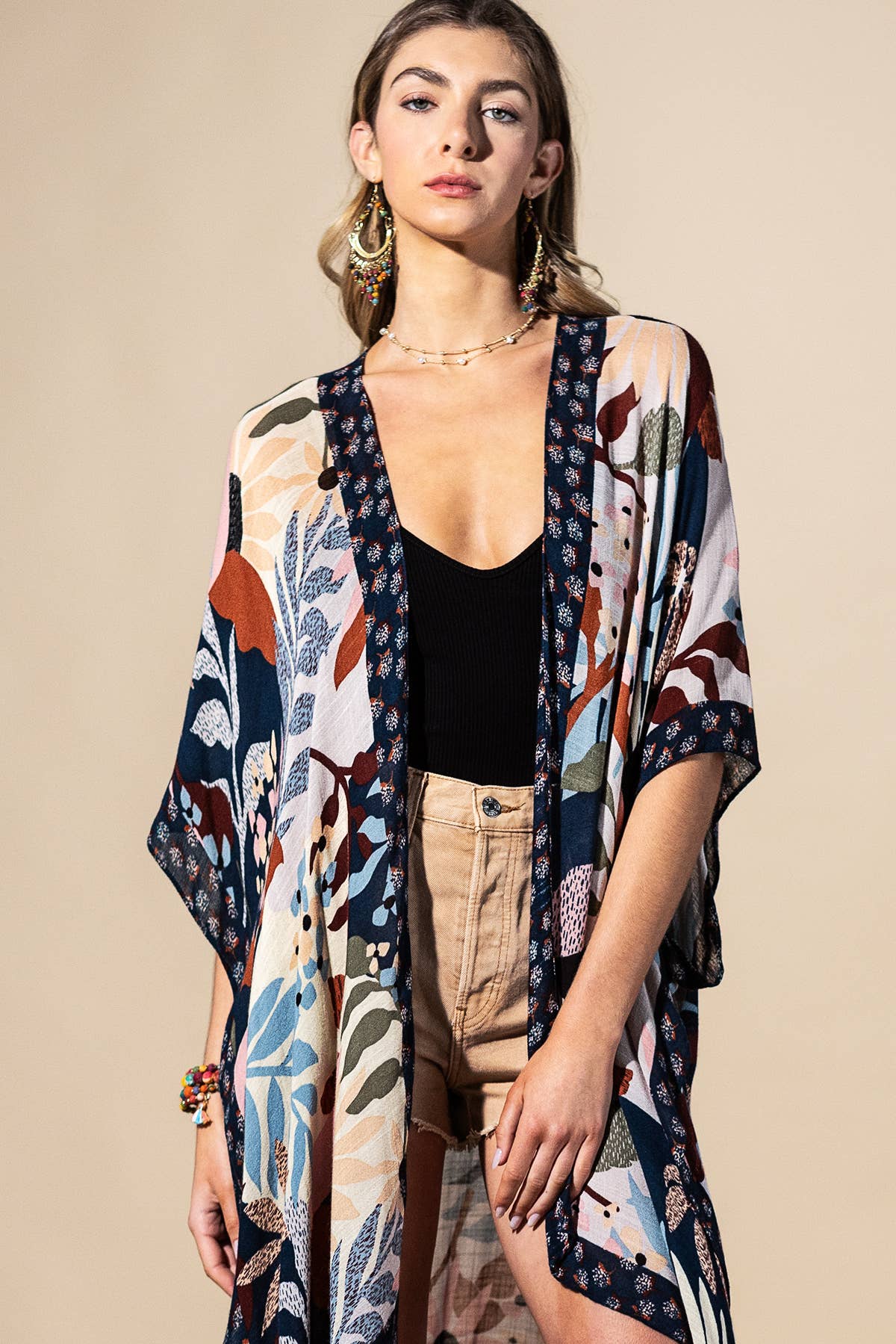 Stella Botanical Floral Viscose Kimono