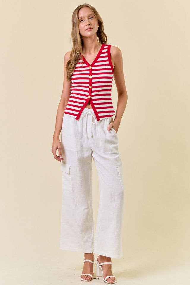 Rolla Stripe Knit Vest Tank