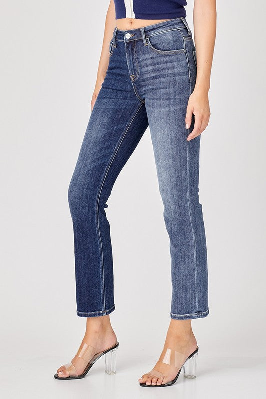 RISEN Jenks High Rise Slender Straight Jeans
