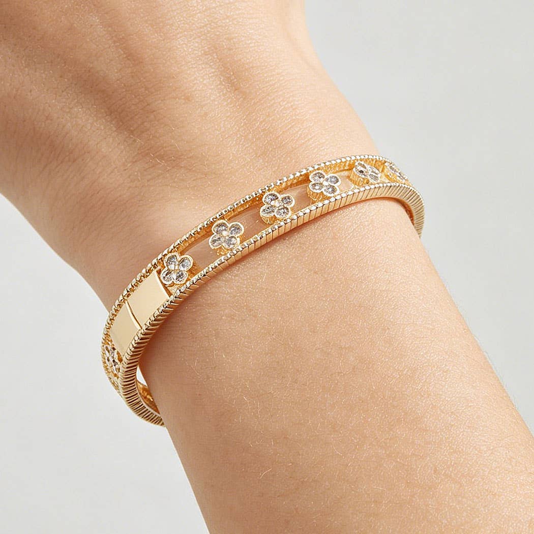 Verley Multi Bejeweled Open Clover Bracelet