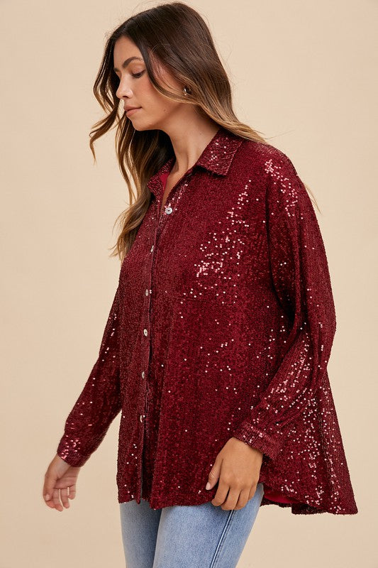 Sarah Sequin Shirt FINAL SALE