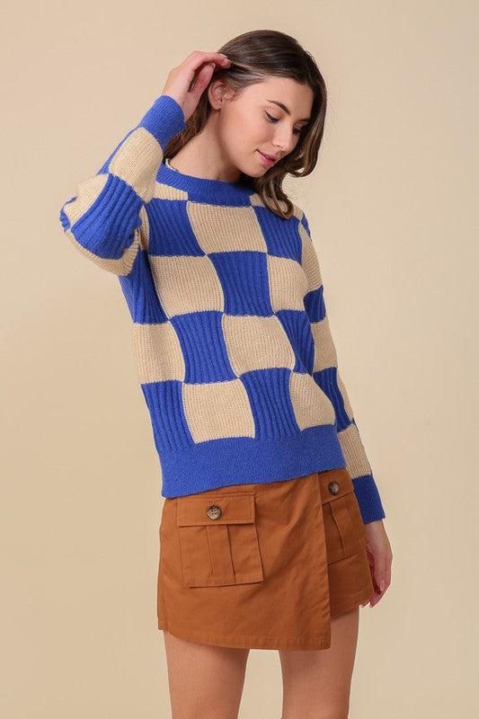 Lydia Check Sweater