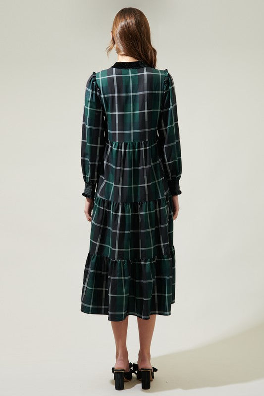Gigi Plaid Midi Dress (XS-XL Available!) FINAL SALE