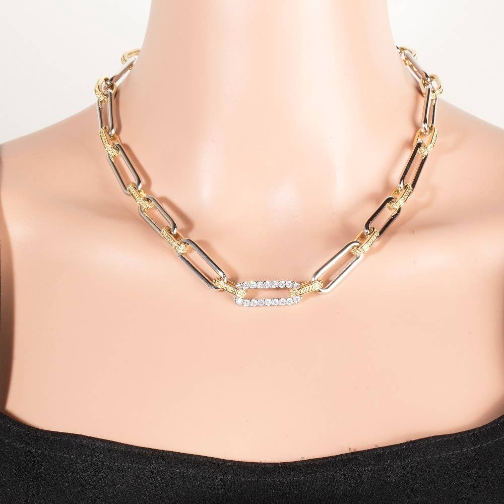 Rone Pave Link Classic Chain Necklace