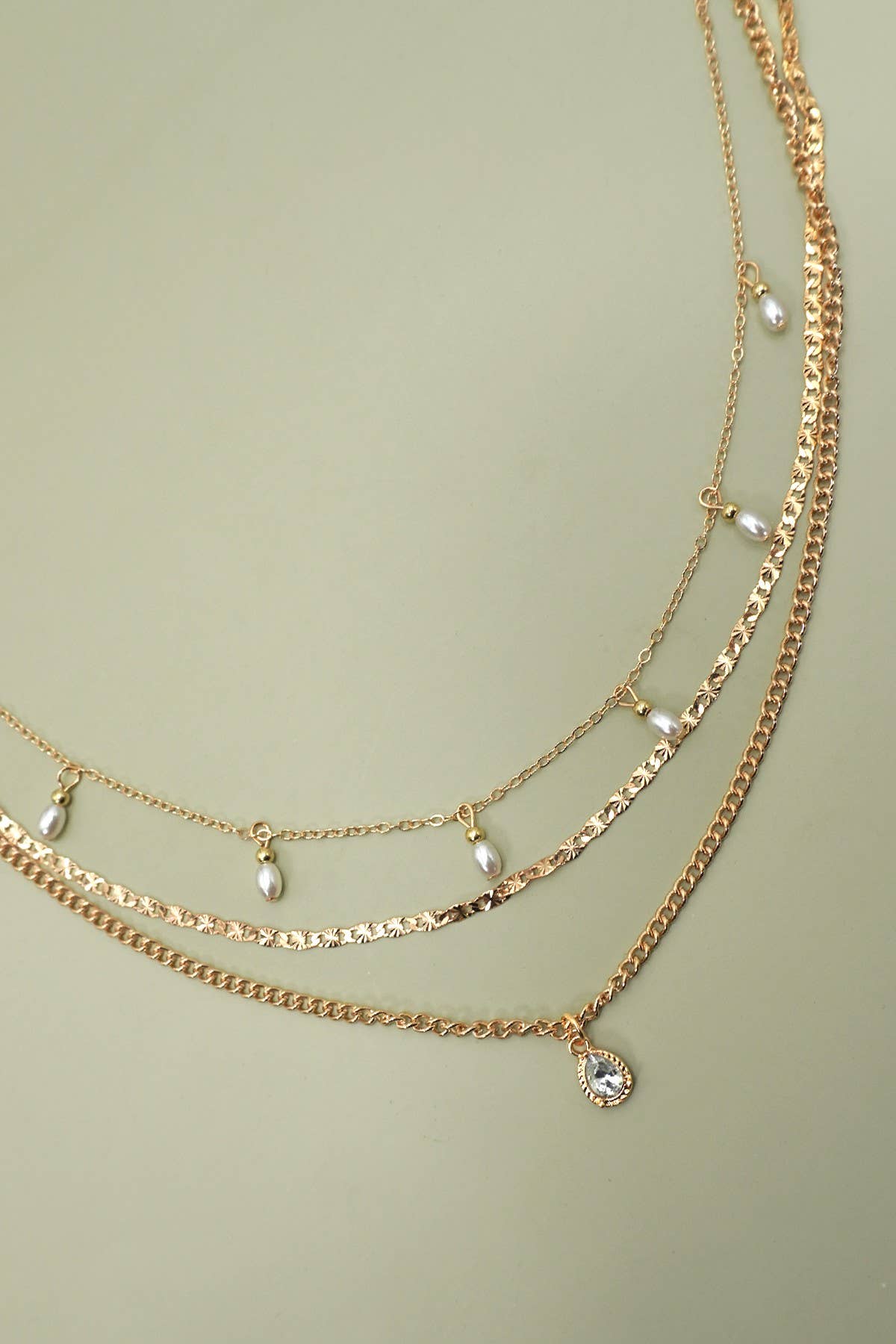 Cristopher Teardrop Charm Necklace