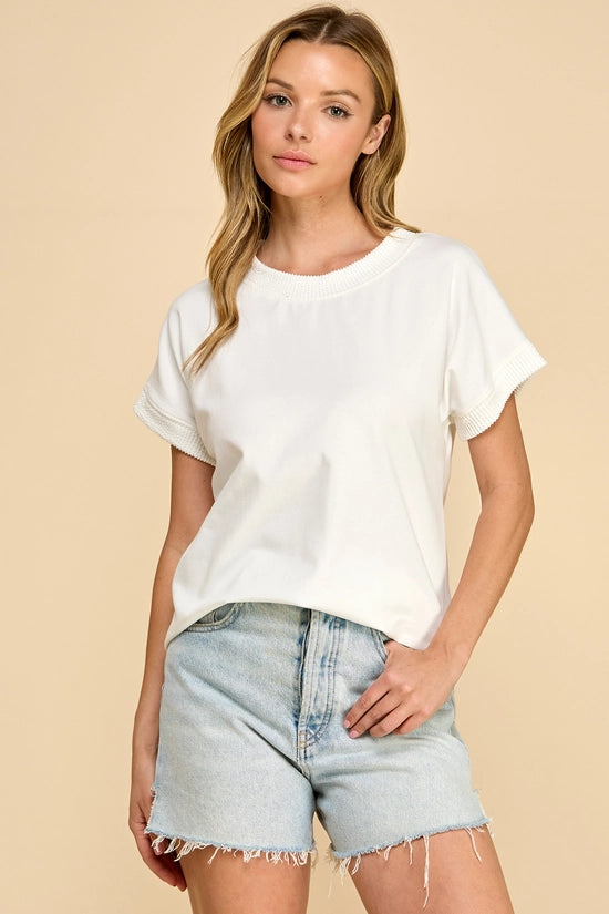 Rhonda Rib Trim Top