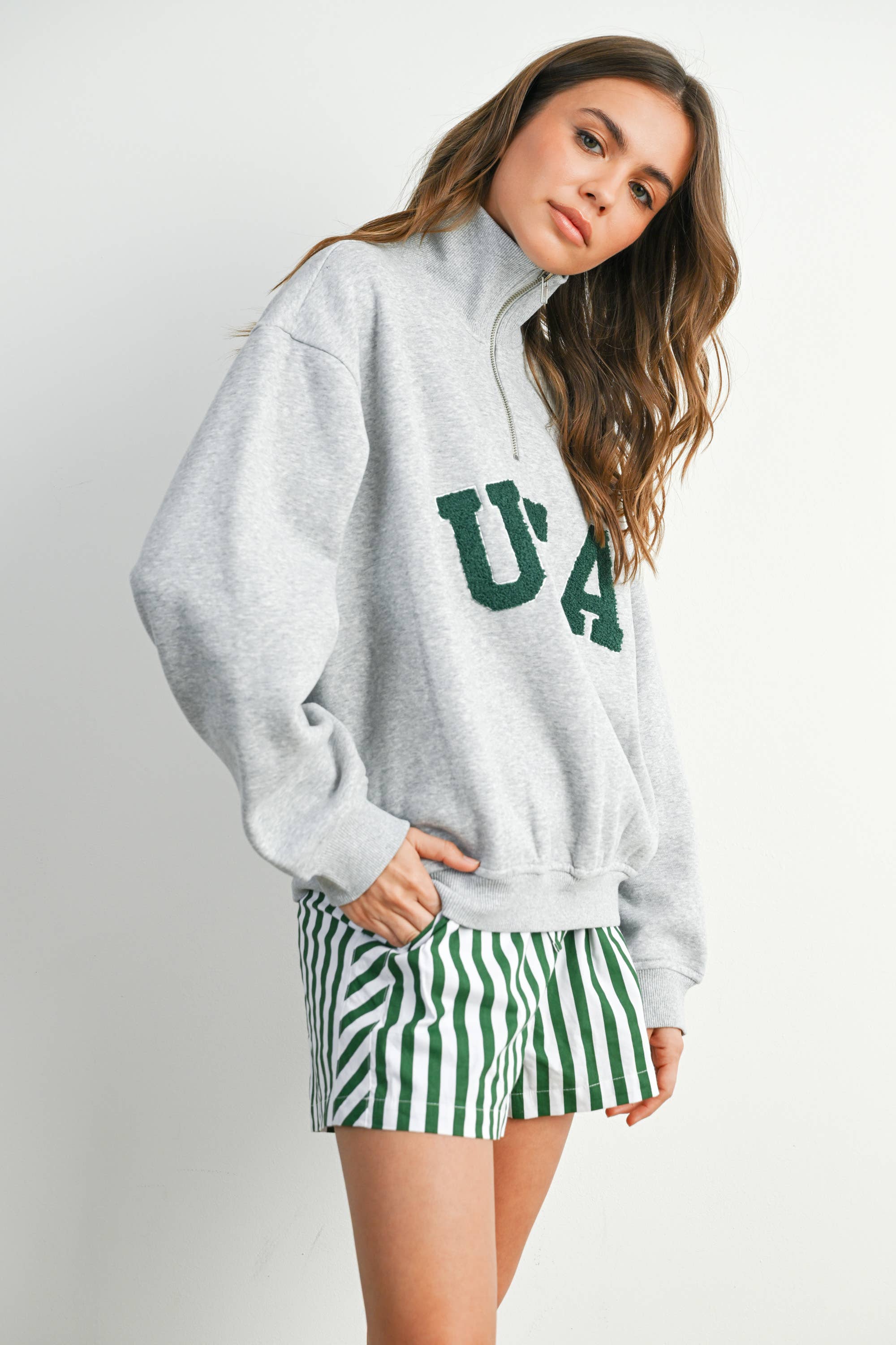 Morton Quarter Zip Long Sleeve Top