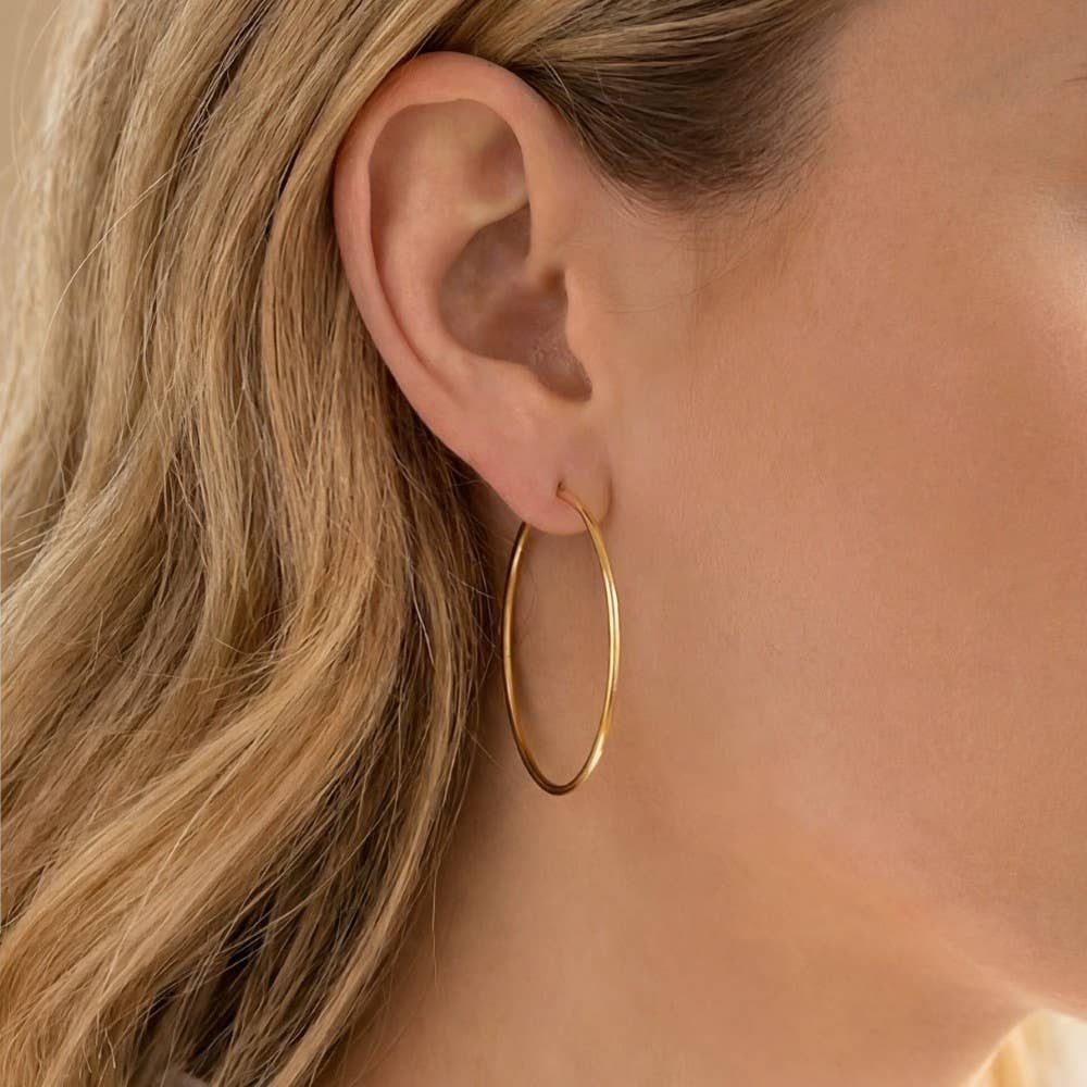 Boulie Thin Hoop Earrings