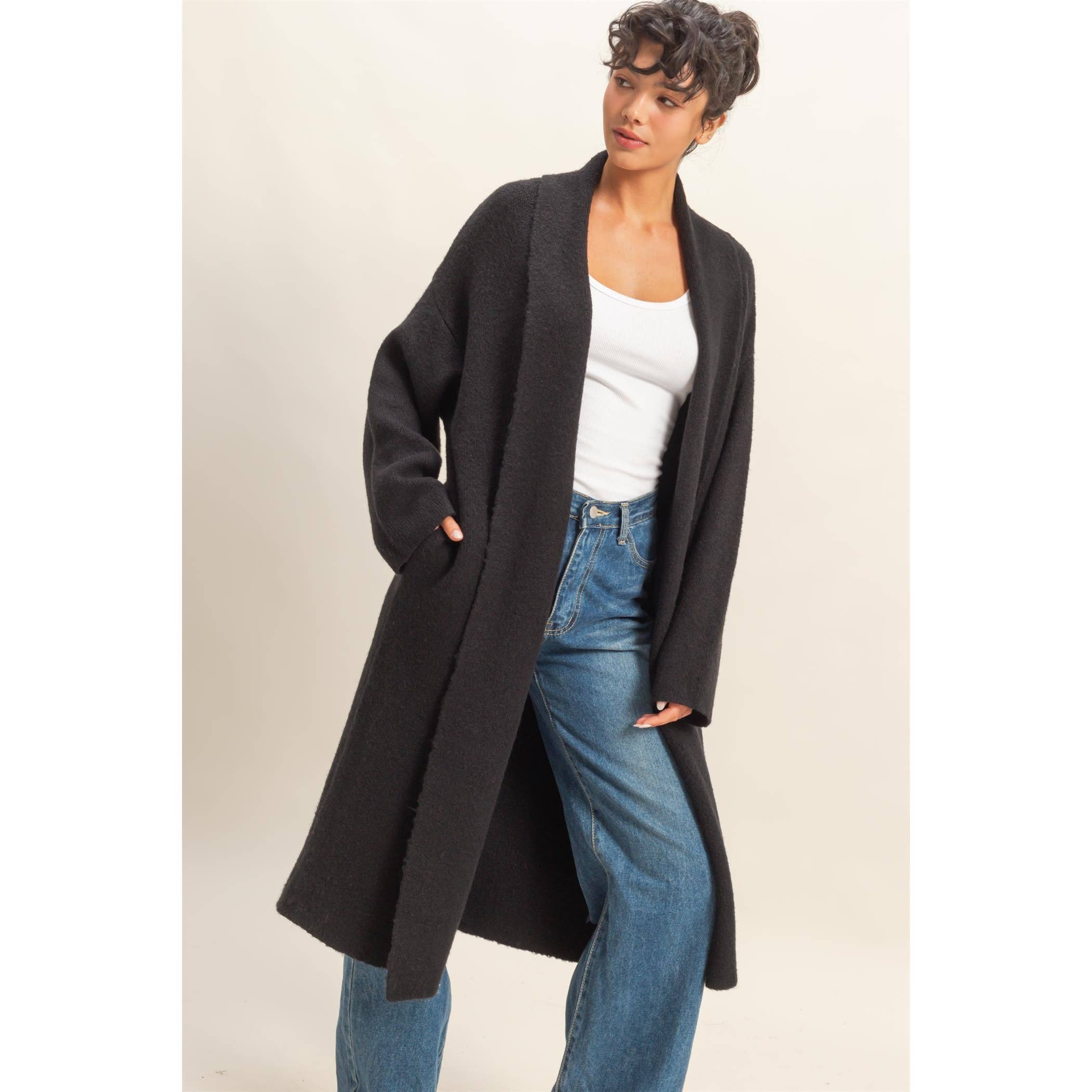 Helena Longline Open Front Duster Sweater