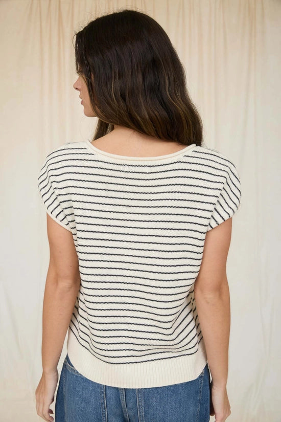 Tisher Stripe Knit Top