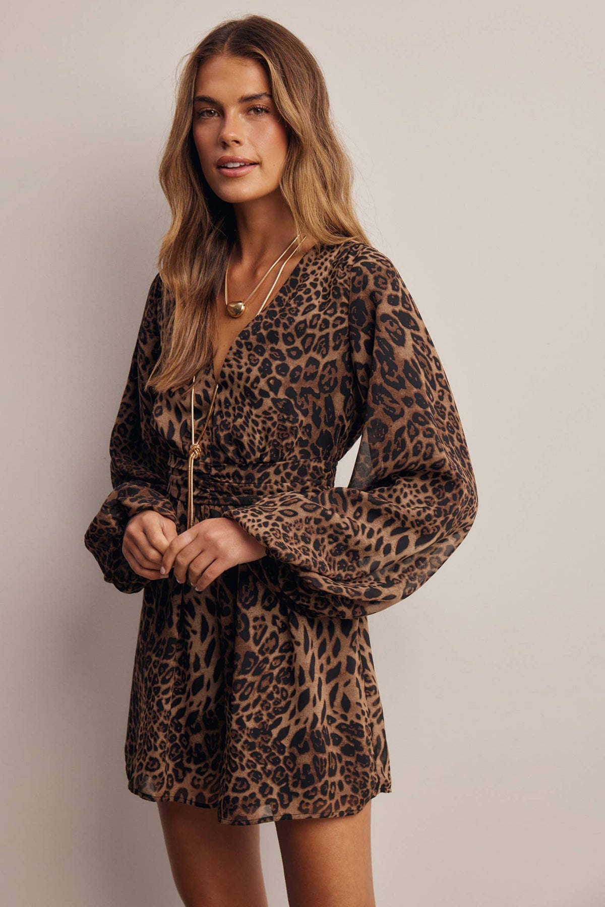 Codie Animal Print Surplice Romper