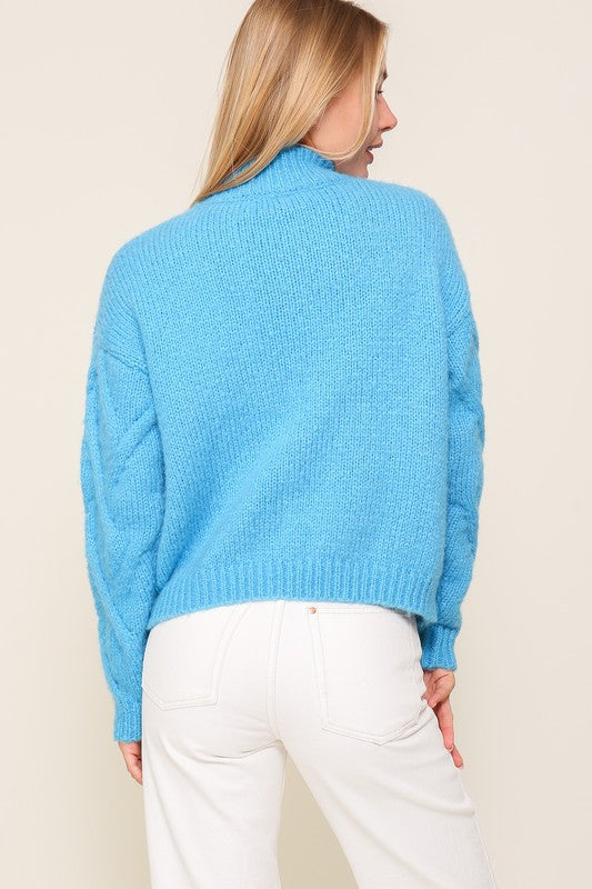 Luca Chevron Blue Sweater