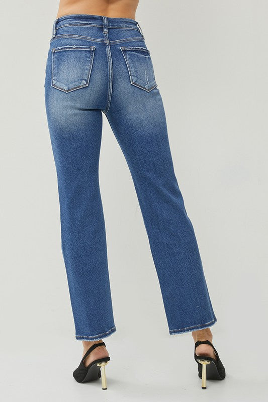 RISEN Johnny High Rise Straight Ankle Jeans