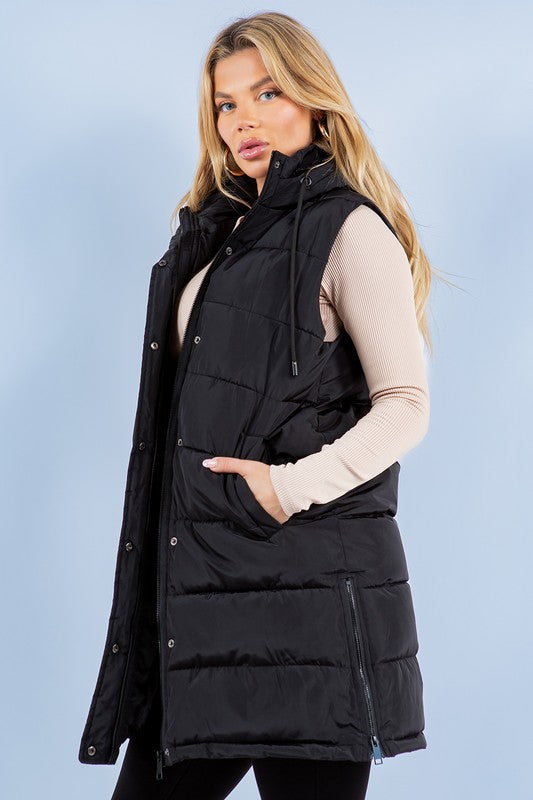 Danica Quilted Long Line Vest