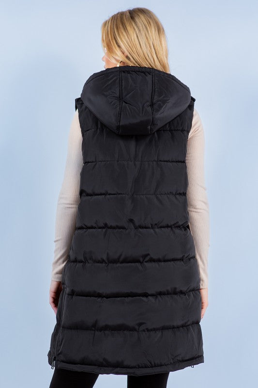 Danica Quilted Long Line Vest