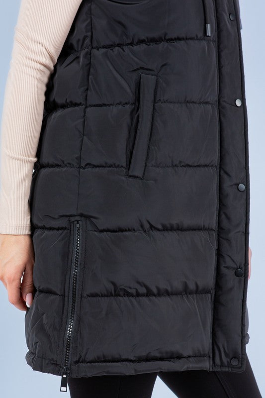 Danica Quilted Long Line Vest