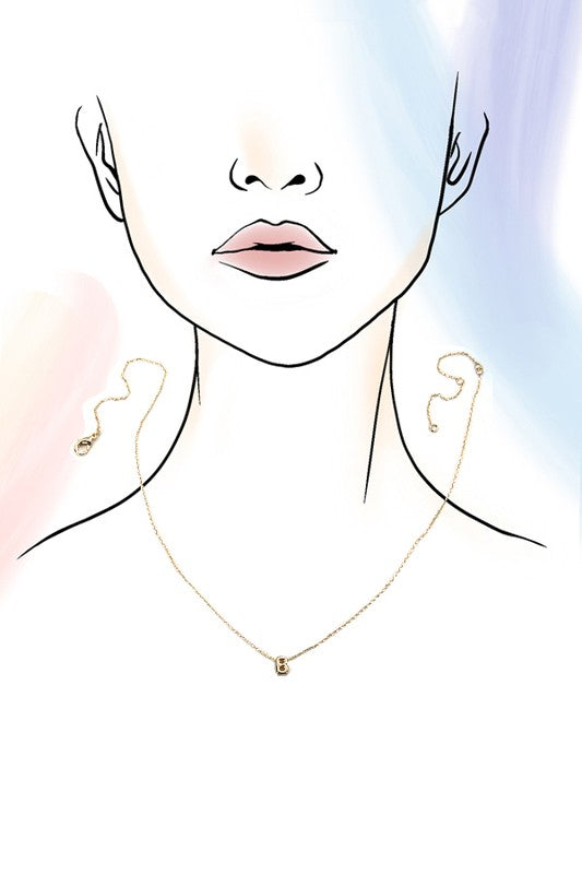 Alphabet Bubble Script Mini Necklace (Multiple Options!)