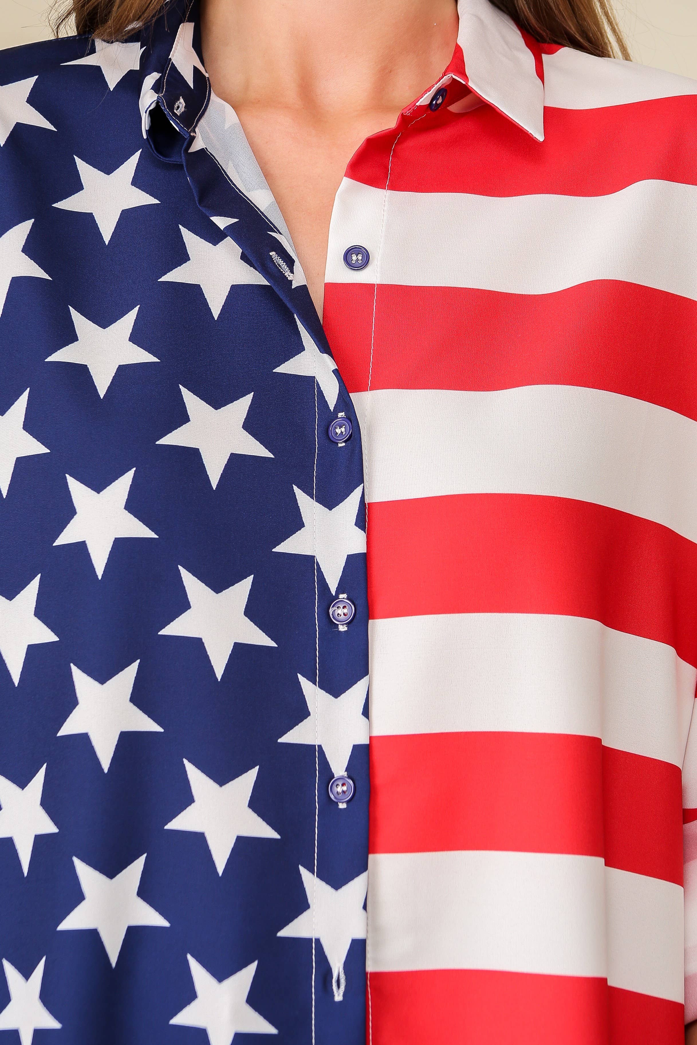 Americana USA Button Down Dress Shirt FINAL SALE