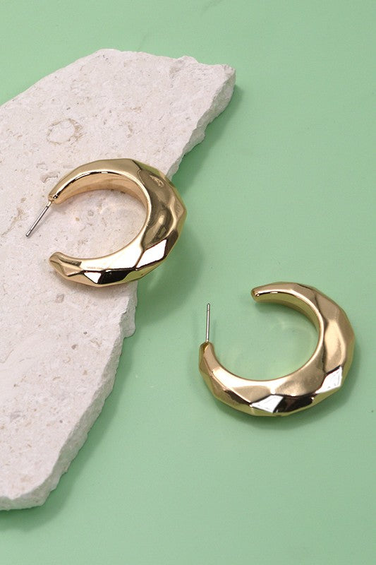 Gale Cut Hoop Earrings