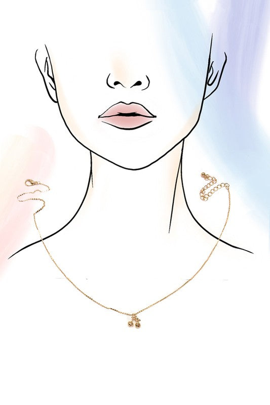 Gabrielle Cherry Charm Necklace