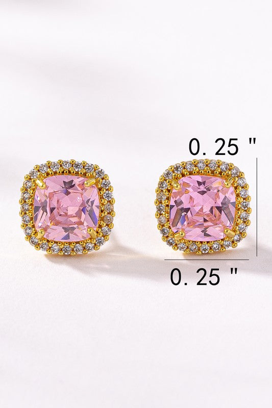 Hamary Pink Stud Earrings