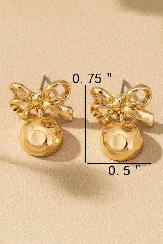 Honey Bow Earrings