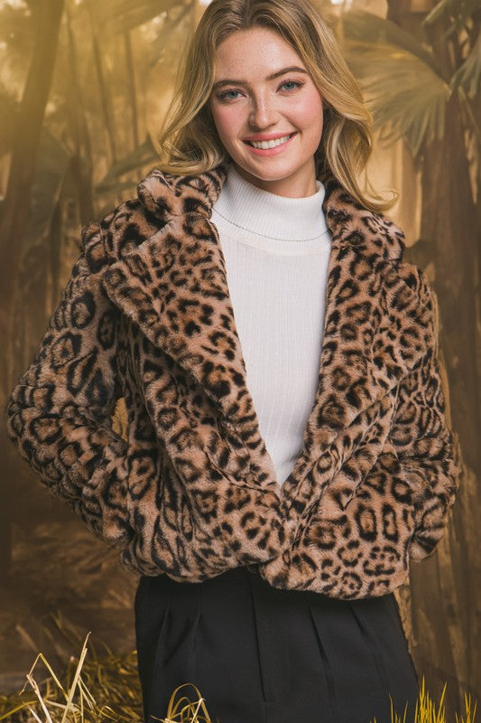 Felina Leopard Fur Jacket