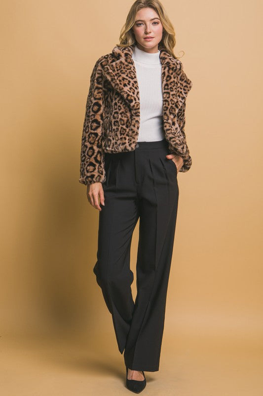 Felina Leopard Fur Jacket