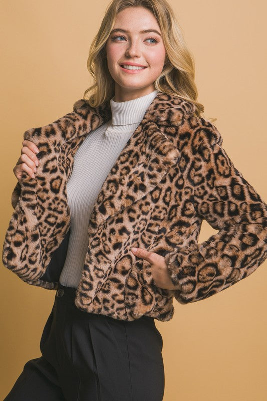 Felina Leopard Fur Jacket