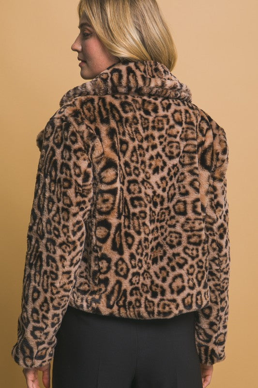 Felina Leopard Fur Jacket